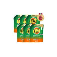 내일도착 테크 진드기 액체 세탁세제 리필 2LX6개 